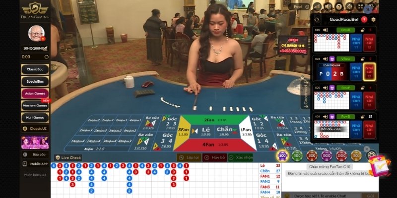 Tựa game Fan Tan tại DG Casino