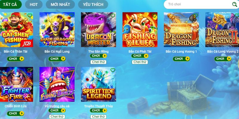 Tựa game nổi bật của JDB Gaming bắn cá